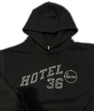 Load image into Gallery viewer, Black Rhinestone Streetwear Hoodie
