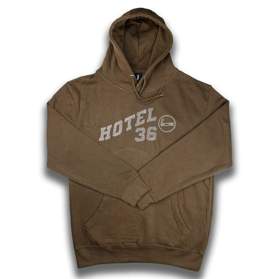 Brown Rhinestone Hoodie