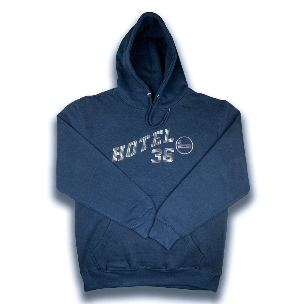 Navy Rhinestone Hoodie